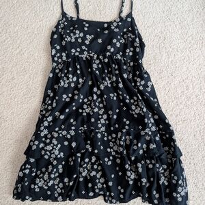 Floral Navy and White Women Dress